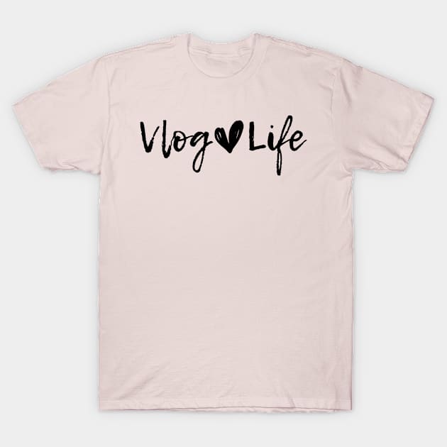 Vlog Life with a Heart T-Shirt by CreatorGifts